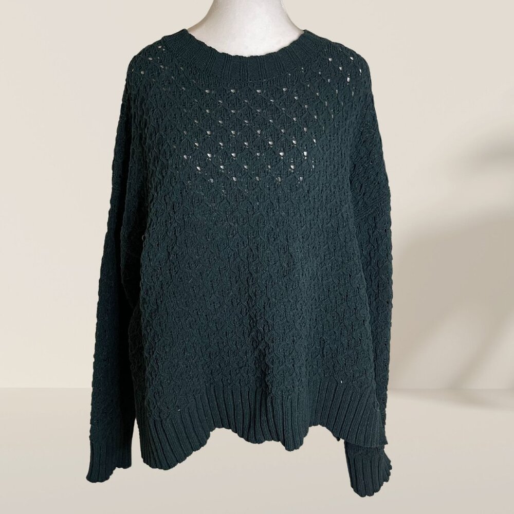 ✨ A New Day Textured Knit Forest Green Sweater – XXL